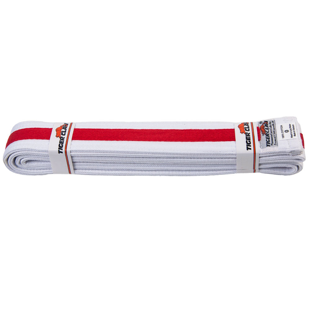Red and white belt karate hotsell