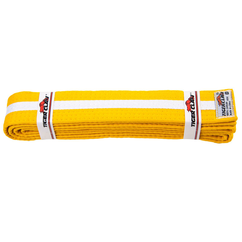 Belt - Yellow with White Stripe