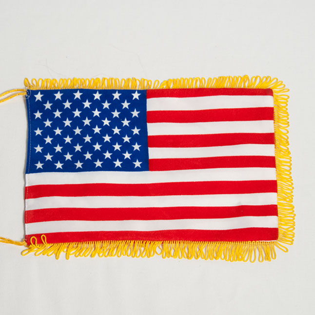 Flag - Deluxe USA Flag  double sided with tassel 9" x 12"
