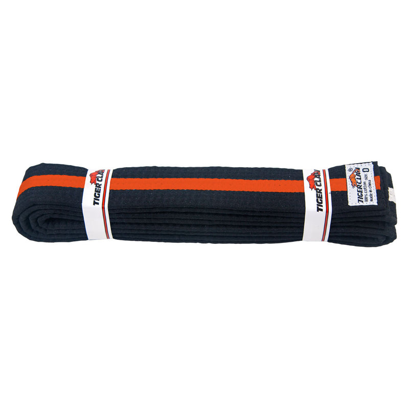 Han Belt - Black with Orange Stripe 