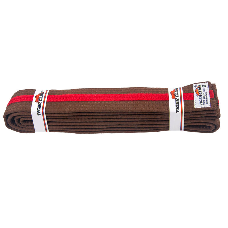 Han Belt - Brown with Red Stripe