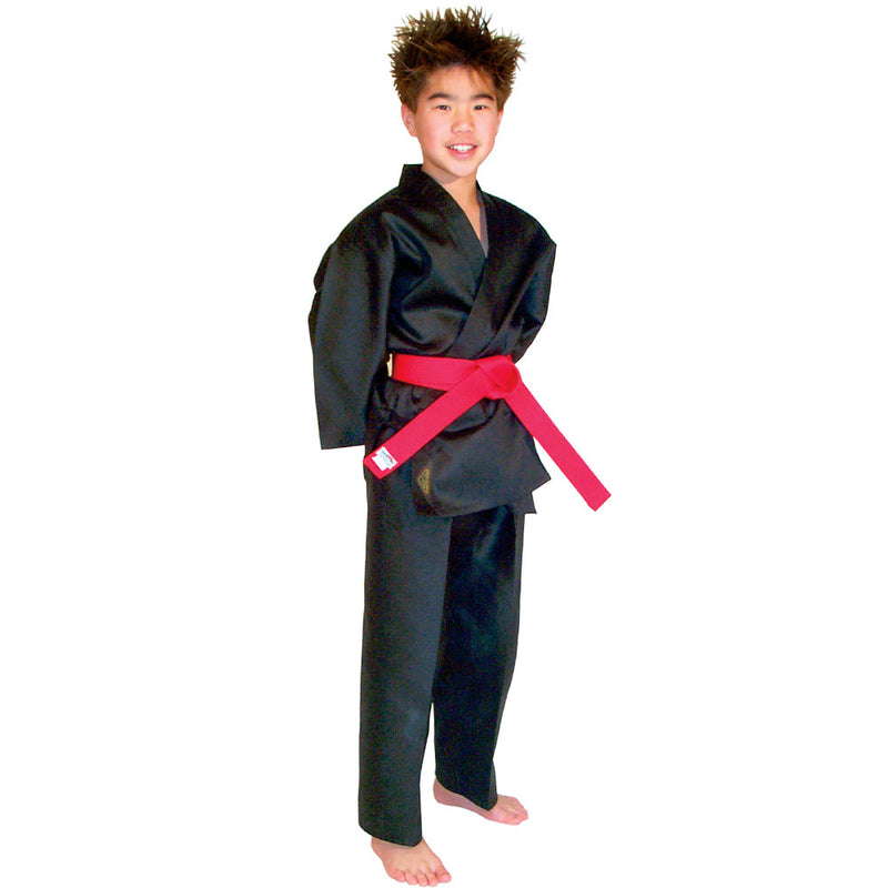 Han - Tae Kwon Do Uniform - V-Neck Black Trim light weight poly/cotton