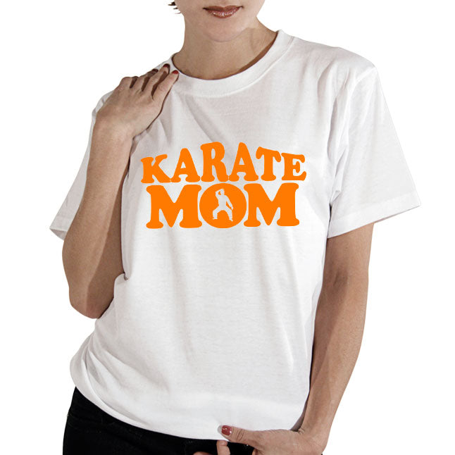 T-Shirt - Karate Mom - Orange Lettering