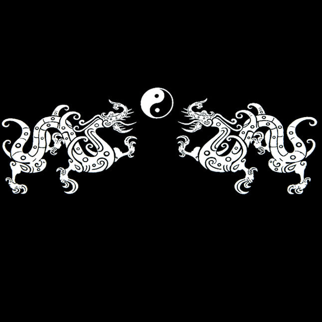 T-Shirt - Twin Dragon in White Graphic