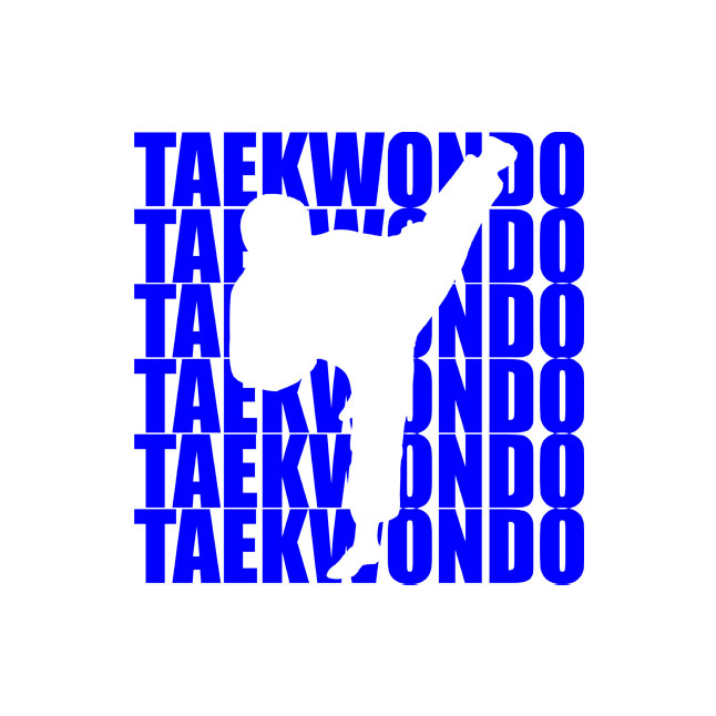 Tae Kwon Do (Blue Lettering)
