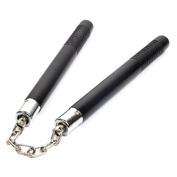 Grooved Grip Dragon Hardwood Nunchuck (Nunchakus) with Chain and