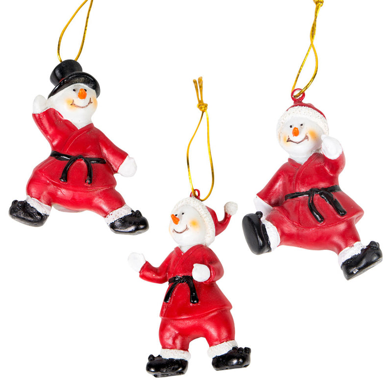 3 Pack Ornament - Santa Kung Fu
