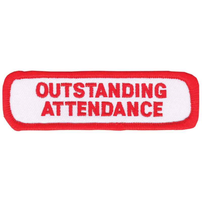Patch - Outstanding attendance in red