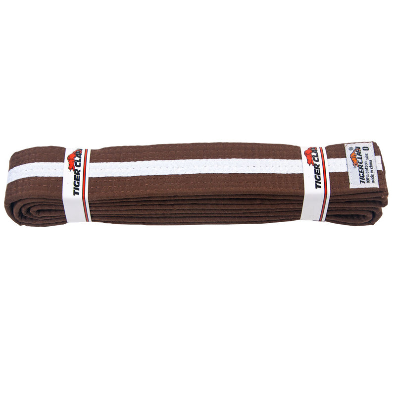 Belt - Brown with White Stripe