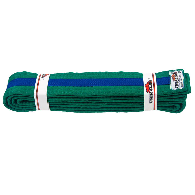 Belt - Green with Blue Stripe