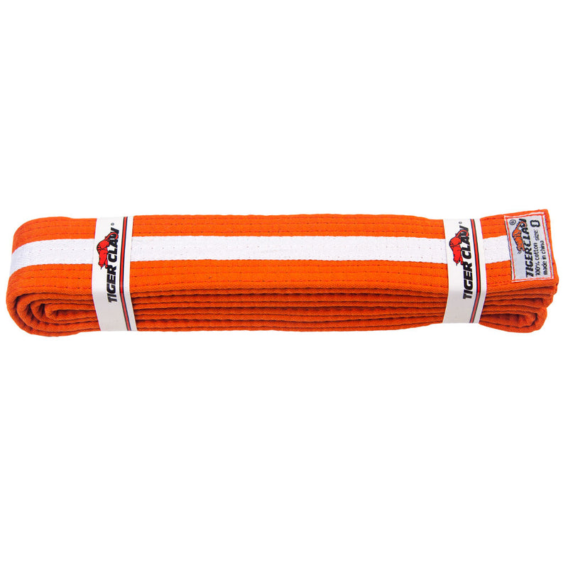Belt - Orange with White Stripe