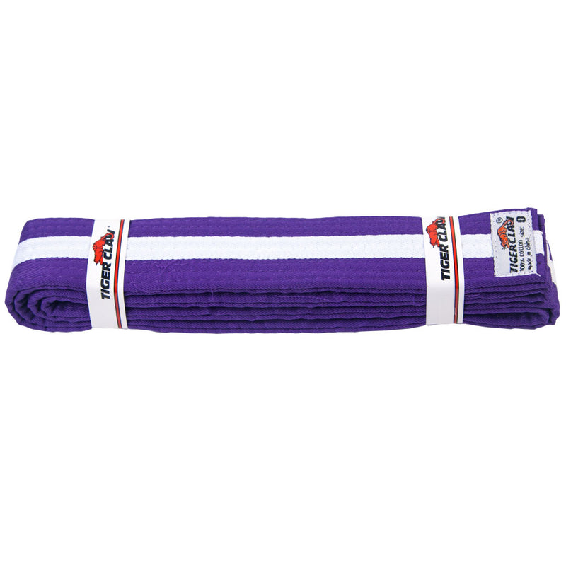 Belt - Purple with White Stripe