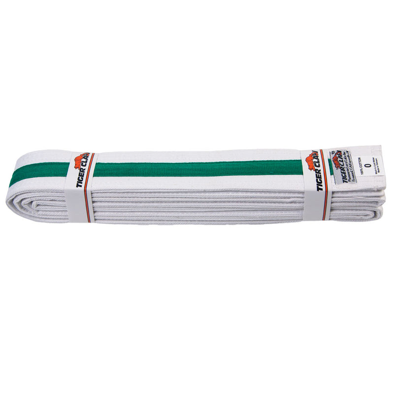 Belt - White w/ Green Stripe