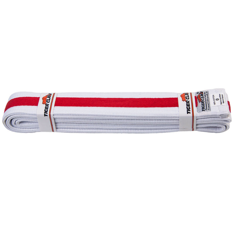 Belt - White w/ Red Stripe