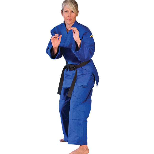 Blue Double Wave Classic Elite Judo Uniform