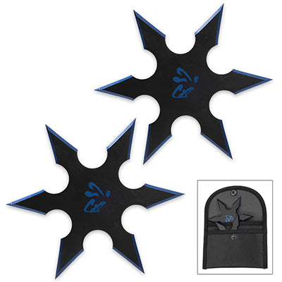 BLUE THROWING STAR SET