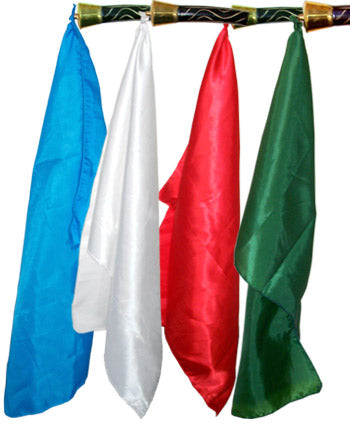 Broadsword Long Sash - Blue, White, Red, Green