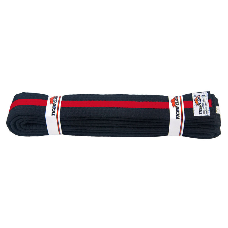 Han Belt - Black with Red Stripe 