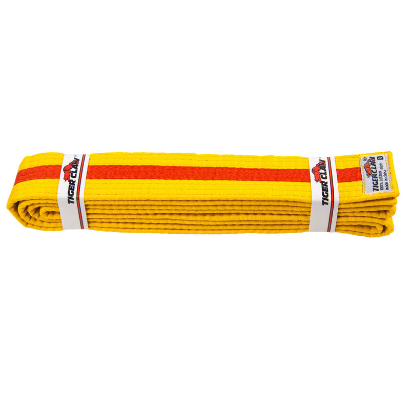 Han Belt - Yellow with Orange Stripe