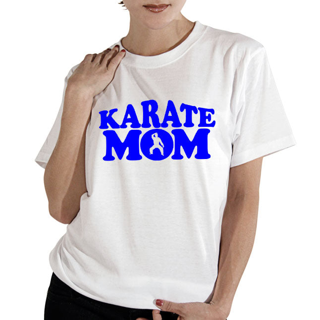 T-Shirt - Karate Mom - Blue Lettering