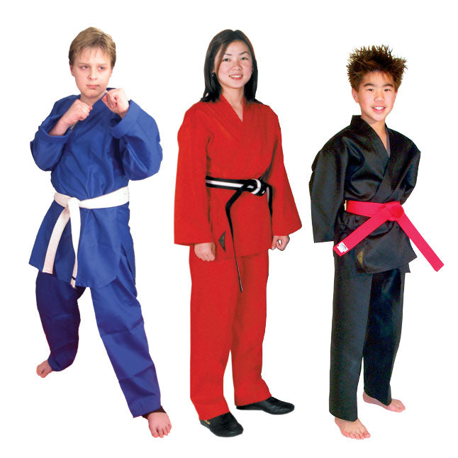 karate gear near me Karate Uniforms- Light Weight Poly/Cotton, Blue / o