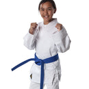 White Karate Uniform Light Weight Poly/Cotton