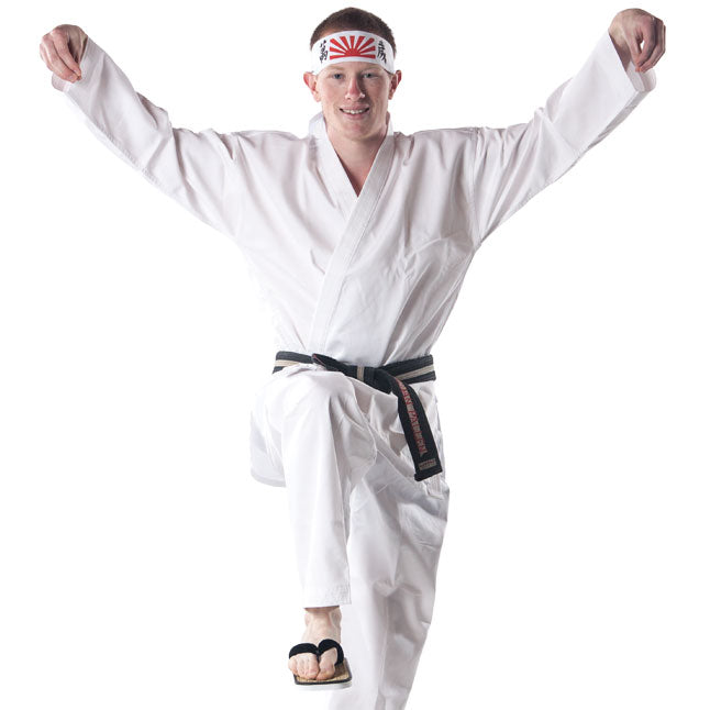 White Karate Uniform Light Weight Poly/Cotton