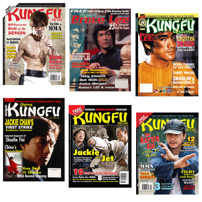 30% OFF - Kung Fu Tai Chi Magazine Special - Bruce Lee and Jackie Chan Pack (6 issues)