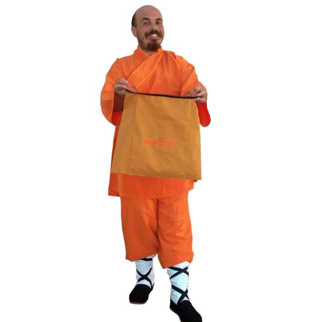 Shaolin Style Warrior Monk Robes : Gray/Orange