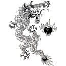 T-Shirt - Fire Dragon in Black Graphic