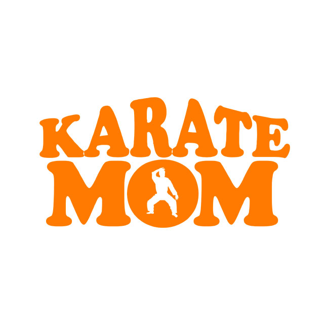 T-Shirt - Karate Mom - Orange Lettering