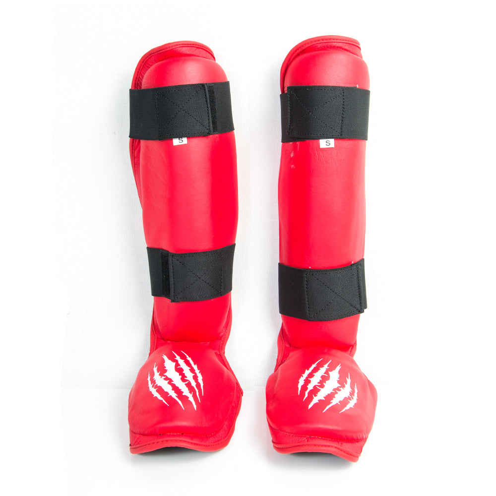 Tiger Claw Cloth Shin & Instep Guard - Medium Size Martial Arts Sparring Protective Gear
